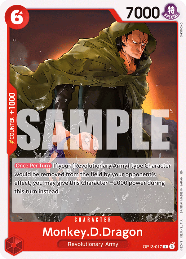 Monkey.D.Dragon (Reprint) One Piece card (OP13-017, Starter Deck 35: RED/BLACK Sabo)