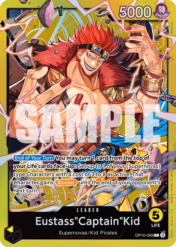 Eustass"Captain"Kid (Alt Art) One Piece card (OP10-099, Starter Deck 36: YELLOW Eustass"Captain"Kid)