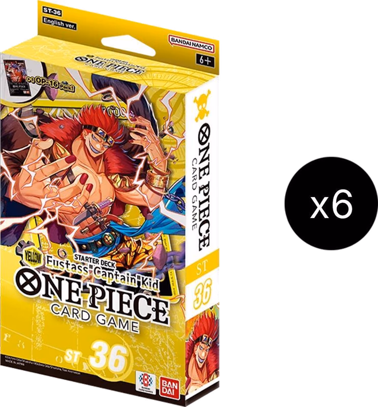 One Piece Starter Deck 36: YELLOW Eustass"Captain"Kid Display