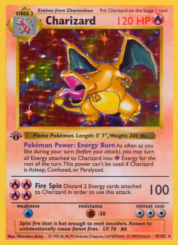 Charizard (Shadowless) Pokemon card (4/102, Base)