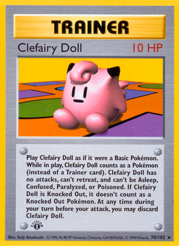 Clefairy Doll Pokemon card (70/102, Base)