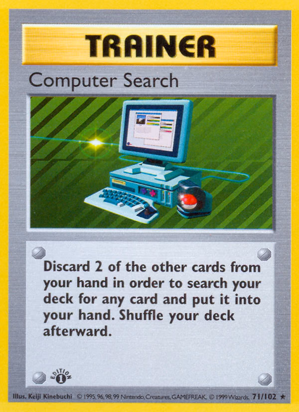 Computer Search (1st Edition) Pokemon card (71/102, Base)