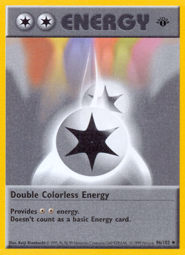 Double Colorless Energy (Shadowless) Pokemon card (96/102, Base)