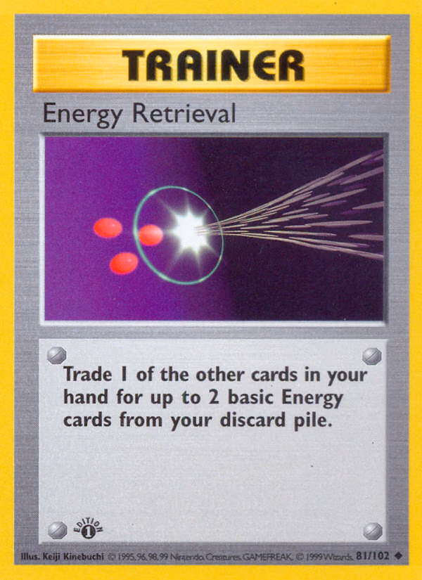 Energy Retrieval Pokemon card (81/102, Base)