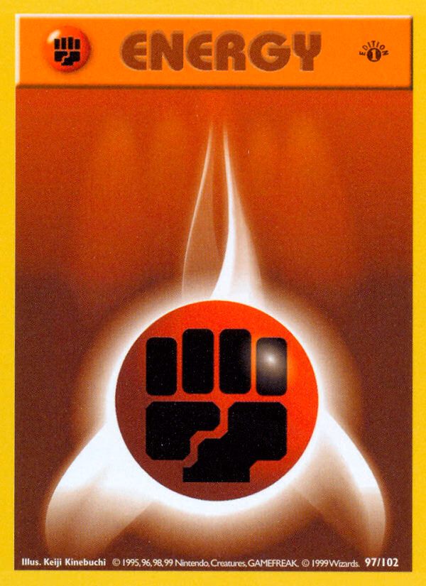 Fighting Energy (1st Edition) Pokemon card (97/102, Base)