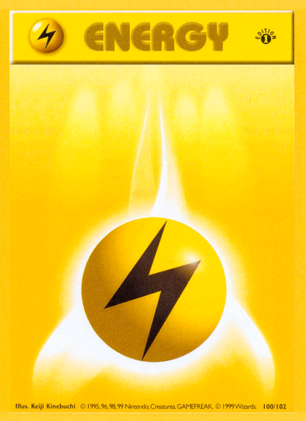 Lightning Energy Pokemon card (100/102, Base)