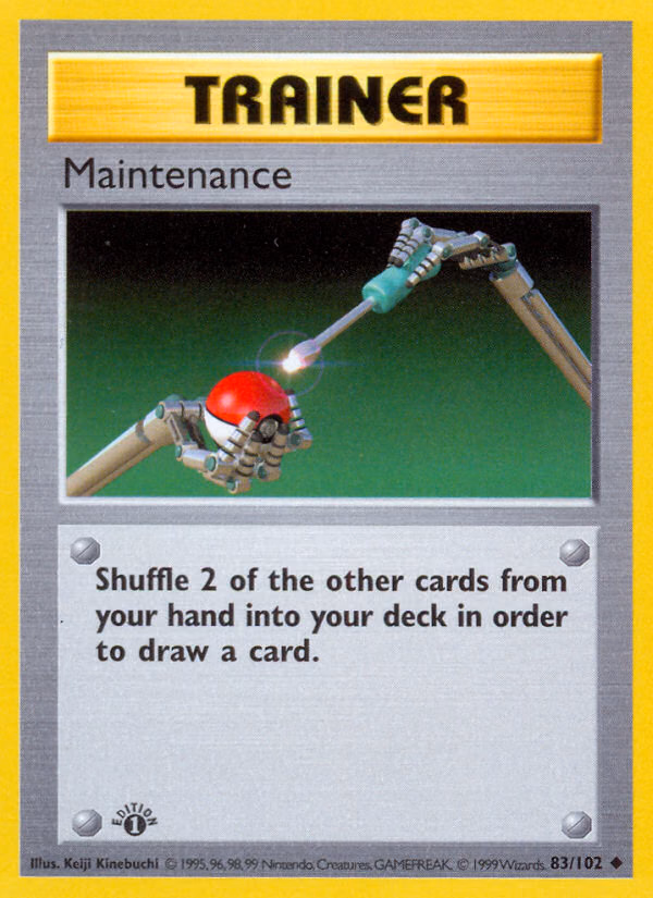 Maintenance Pokemon card (83/102, Base)