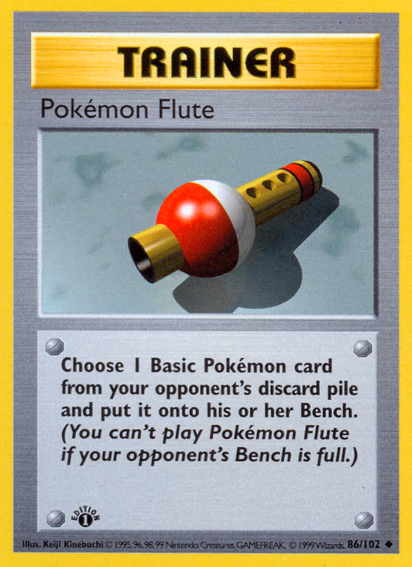 Pokémon Flute (1st Edition) Pokemon card (86/102, Base)