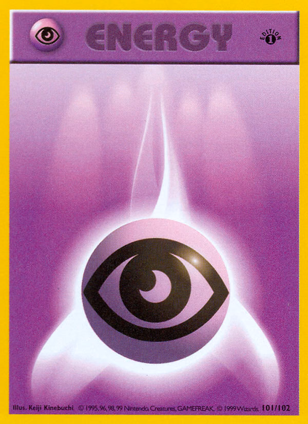 Psychic Energy (1st Edition) Pokemon card (101/102, Base)