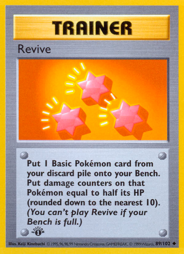 Revive Pokemon card (89/102, Base)