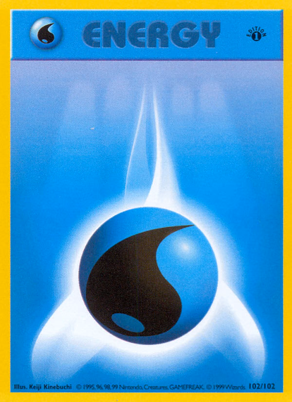 Water Energy (Shadowless) Pokemon card (102/102, Base)