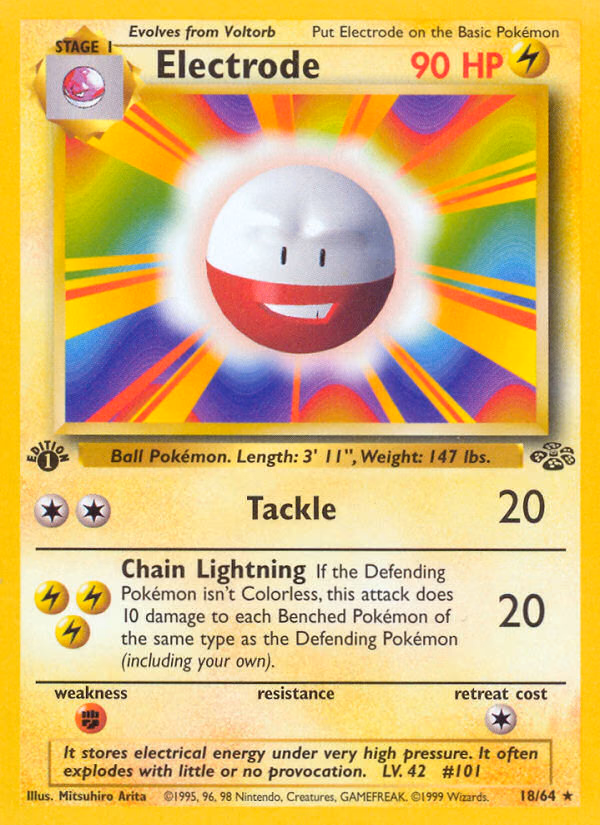 Electrode (Unlimited) Pokemon card (18/64, Jungle)