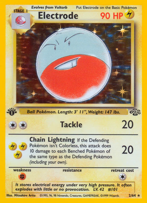 Electrode (Unlimited) Pokemon card (2/64, Jungle)