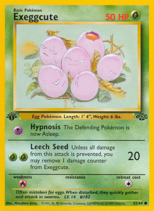 Exeggcute (Unlimited) Pokemon card (52/64, Jungle)