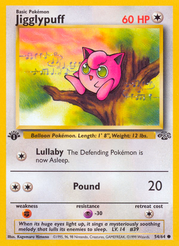 Jigglypuff (Unlimited) Pokemon card (54/64, Jungle)