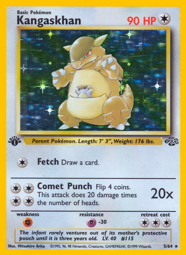 Kangaskhan (Unlimited) Pokemon card (5/64, Jungle)