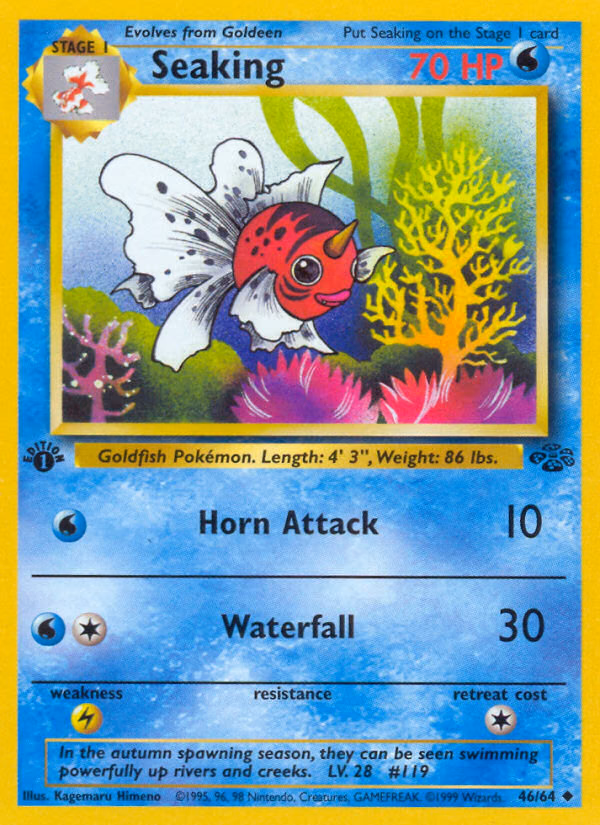 Seaking (Unlimited) Pokemon card (46/64, Jungle)