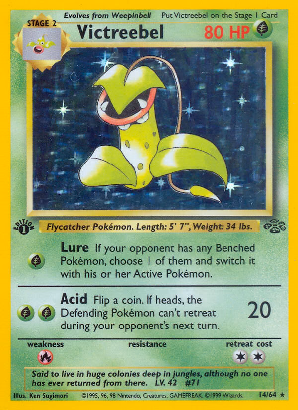 Victreebel (1st Edition) Pokemon card (14/64, Jungle)