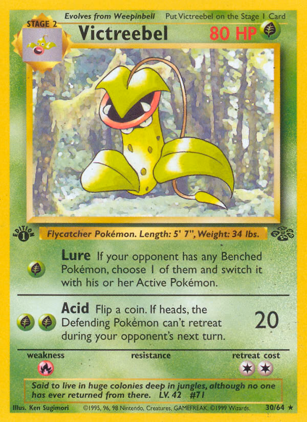 Victreebel (1st Edition) Pokemon card (30/64, Jungle)