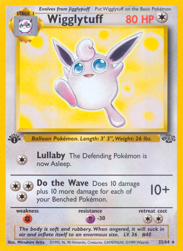 Wigglytuff (Unlimited) Pokemon card (32/64, Jungle)