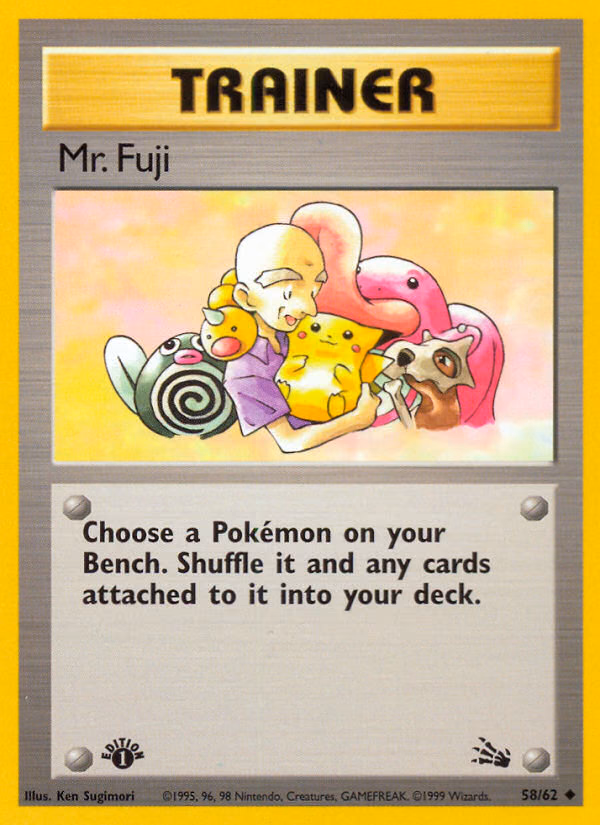 Mr. Fuji (1st Edition) Pokemon card (58/62, Fossil)