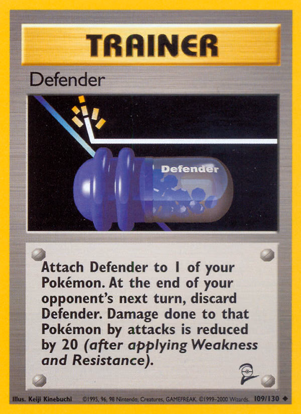 Defender Pokemon card (109/130, Base Set 2)