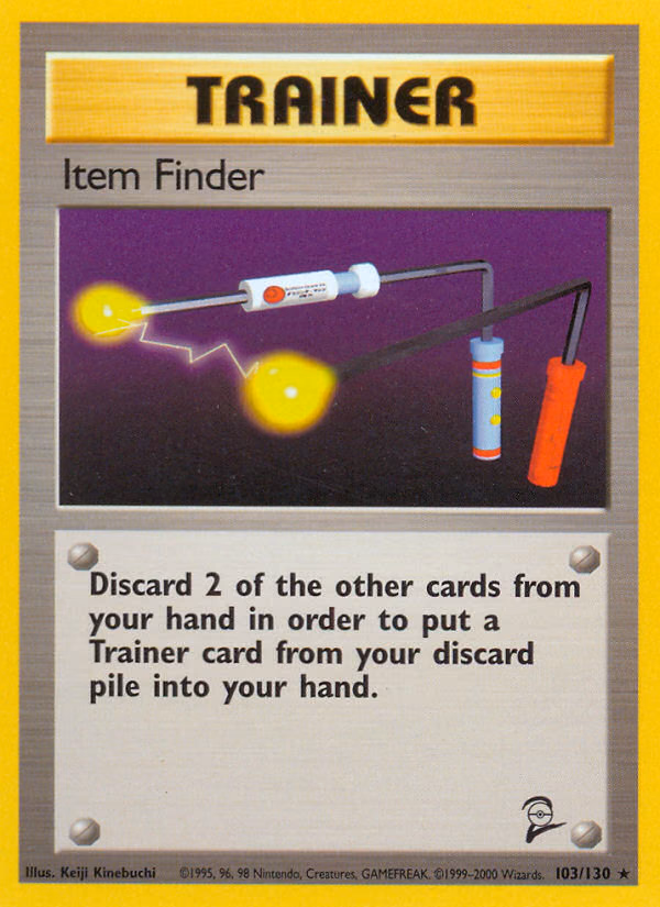 Item Finder Pokemon card (103/130, Base Set 2)