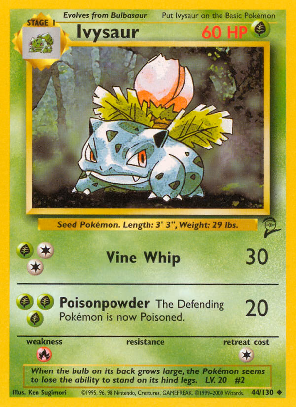 Ivysaur Pokemon card (44/130, Base Set 2)