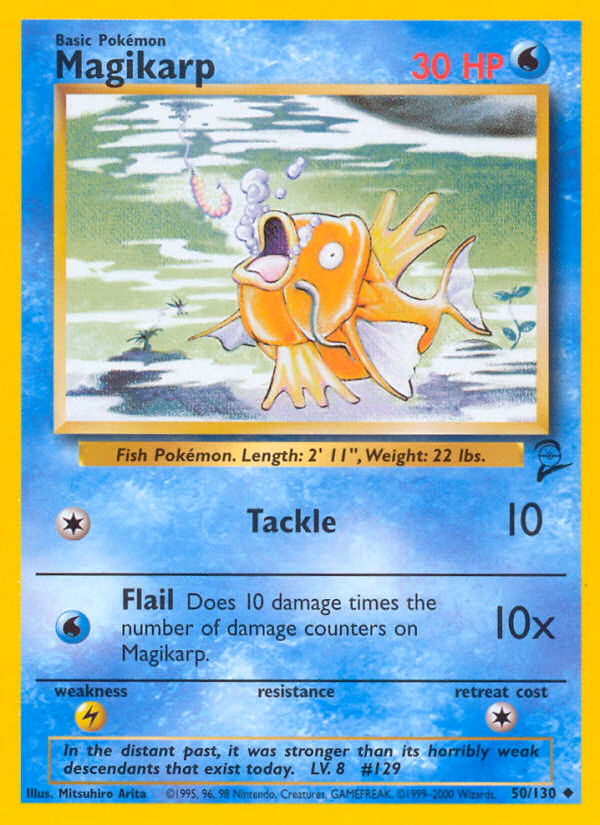 Magikarp Pokemon card (50/130, Base Set 2)
