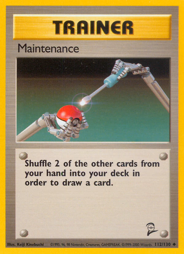 Maintenance Pokemon card (112/130, Base Set 2)