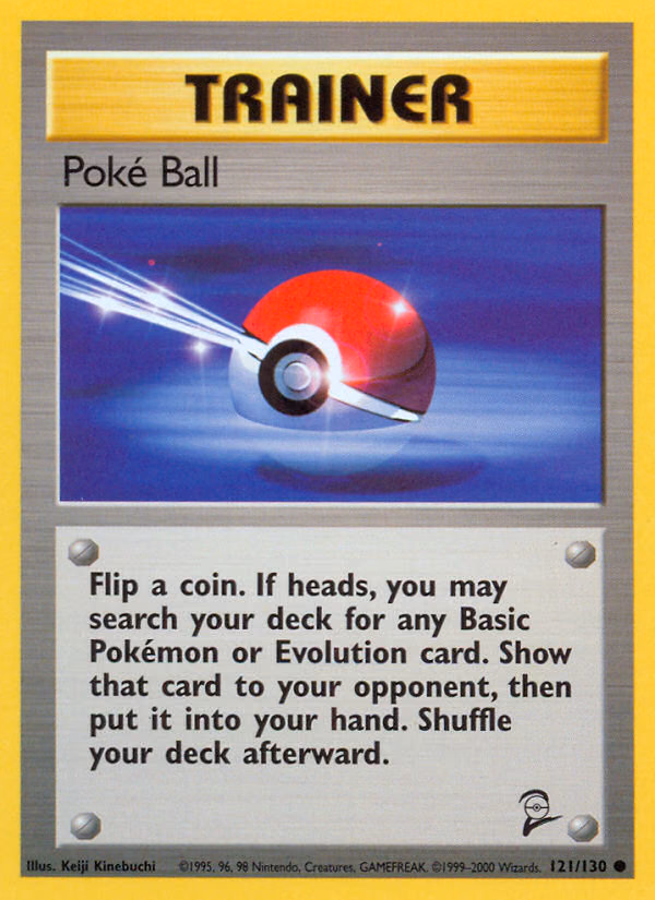 Poké Ball Pokemon card (121/130, Base Set 2)