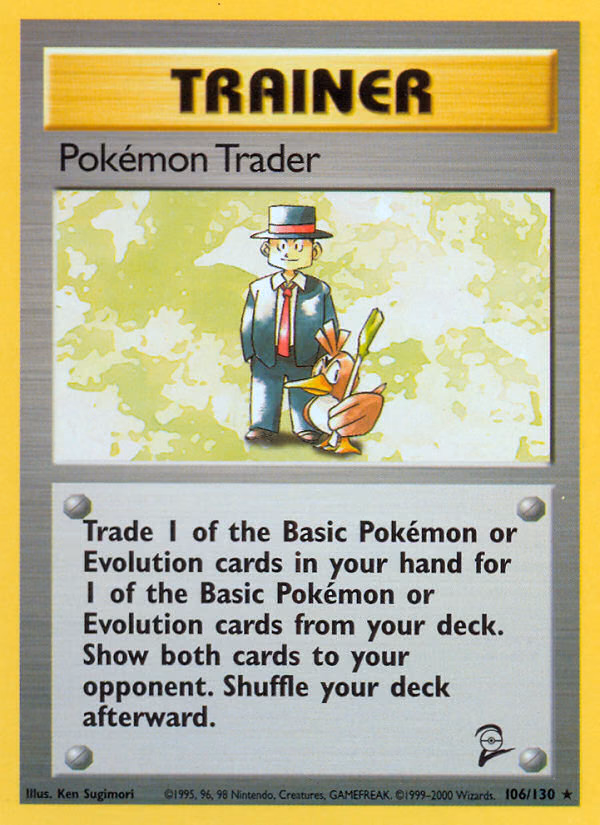 Pokémon Trader Pokemon card (106/130, Base Set 2)