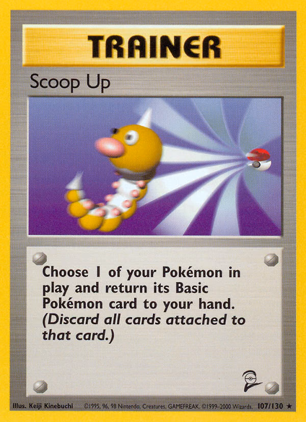 Scoop Up Pokemon card (107/130, Base Set 2)