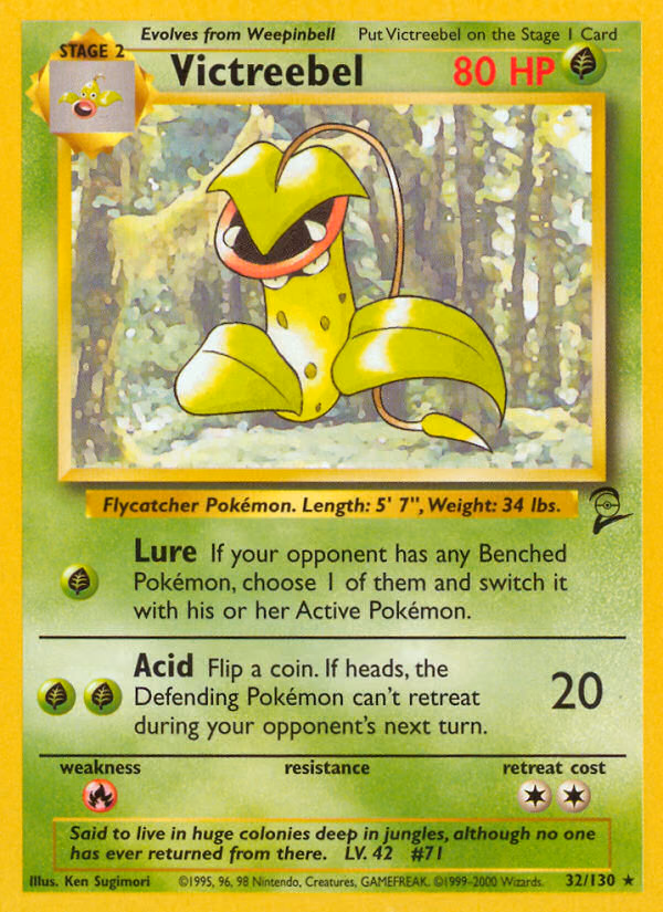 Victreebel Pokemon card (32/130, Base Set 2)