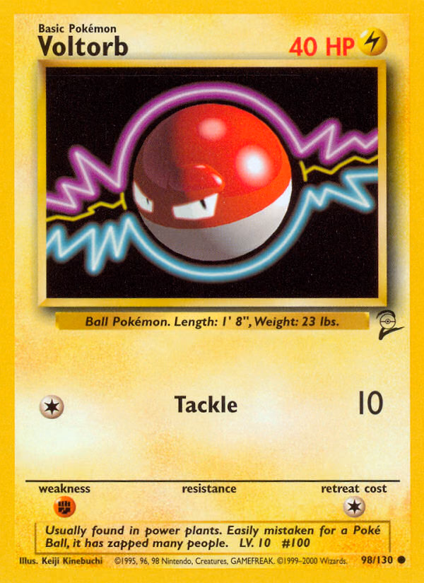 Voltorb Pokemon card (98/130, Base Set 2)