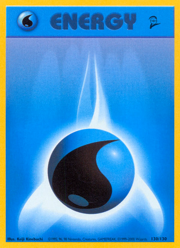 Water Energy Pokemon card (130/130, Base Set 2)