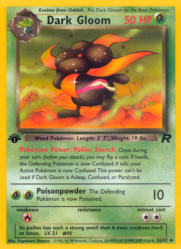 Dark Gloom (1st Edition) Pokemon card (36/82, Team Rocket)