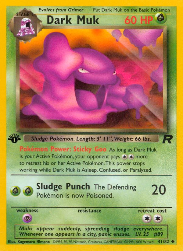 Dark Muk (1st Edition) Pokemon card (41/82, Team Rocket)