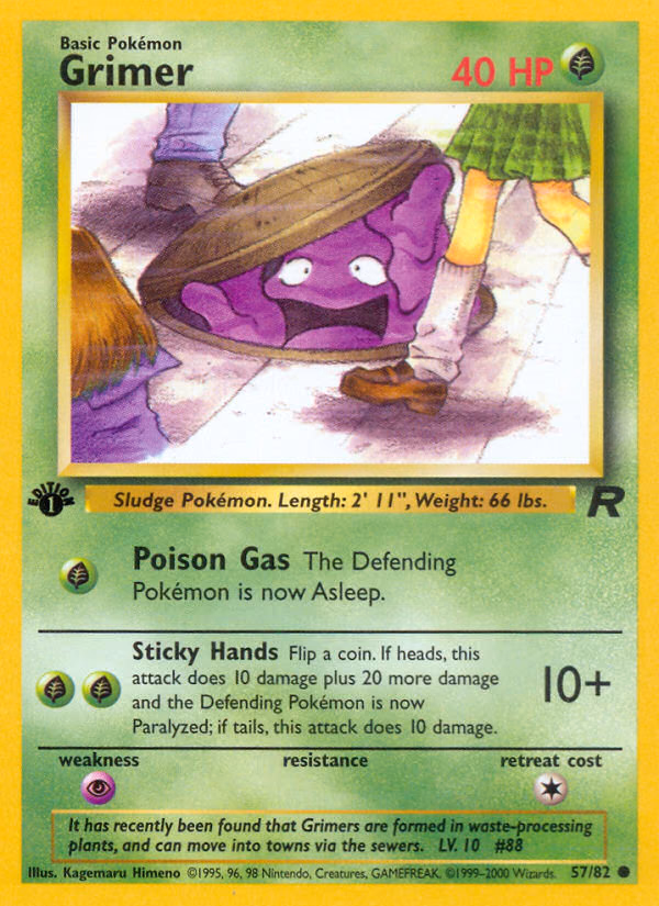 Grimer (Unlimited) Pokemon card (57/82, Team Rocket)