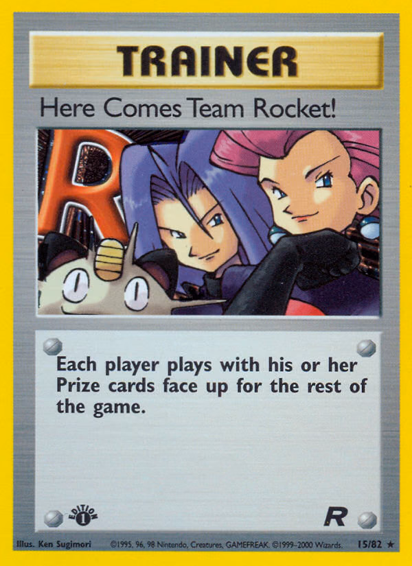 Here Comes Team Rocket! (1st Edition) Pokemon card (15/82, Team Rocket)