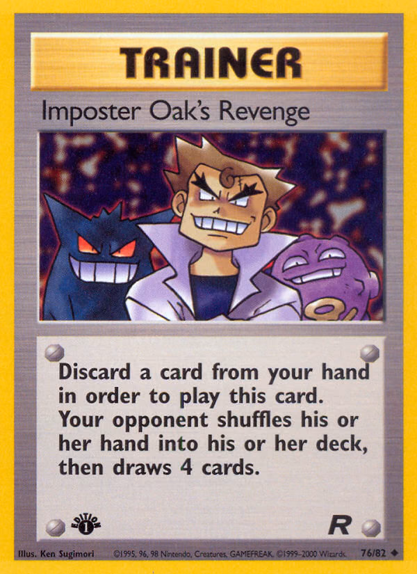 Imposter Oak's Revenge (Unlimited) Pokemon card (76/82, Team Rocket)