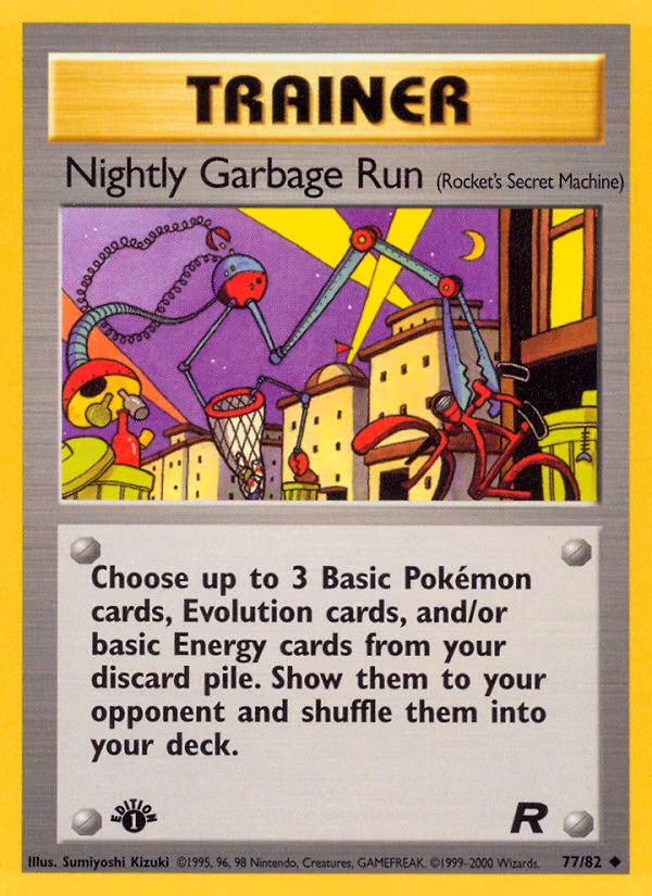 Nightly Garbage Run (1st Edition) Pokemon card (77/82, Team Rocket)
