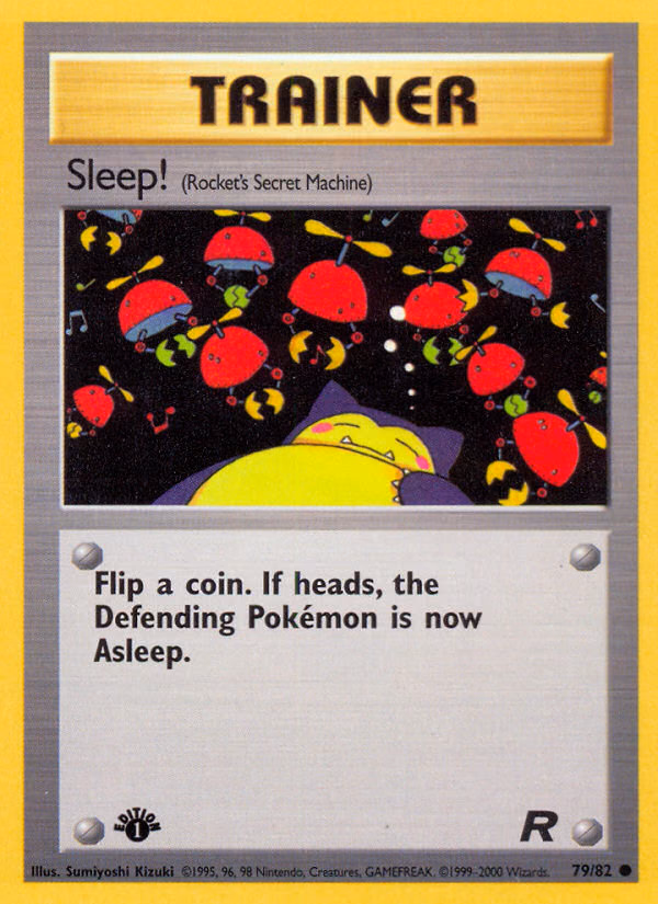 Sleep! (Unlimited) Pokemon card (79/82, Team Rocket)