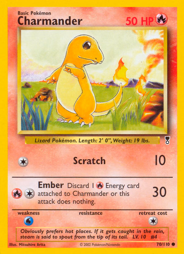 Charmander Pokemon card (70/110, Legendary Collection)