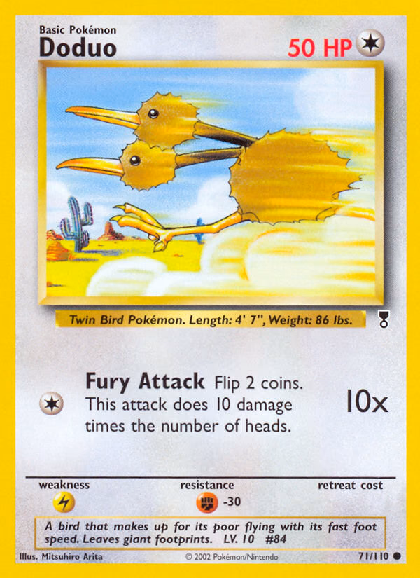 Doduo Pokemon card (71/110, Legendary Collection)