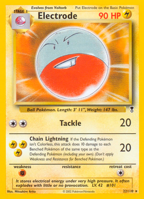 Electrode Pokemon card (22/110, Legendary Collection)