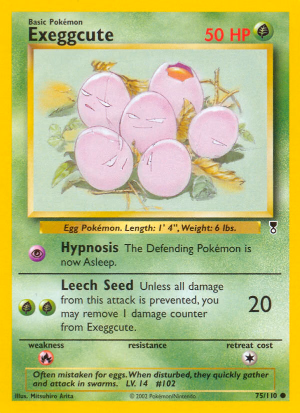 Exeggcute Pokemon card (75/110, Legendary Collection)