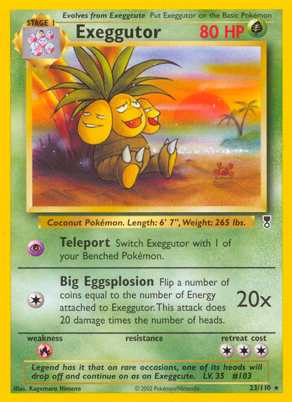 Exeggutor Pokemon card (23/110, Legendary Collection)