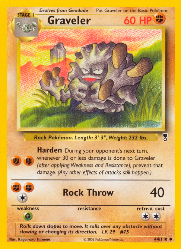 Graveler Pokemon card (44/110, Legendary Collection)