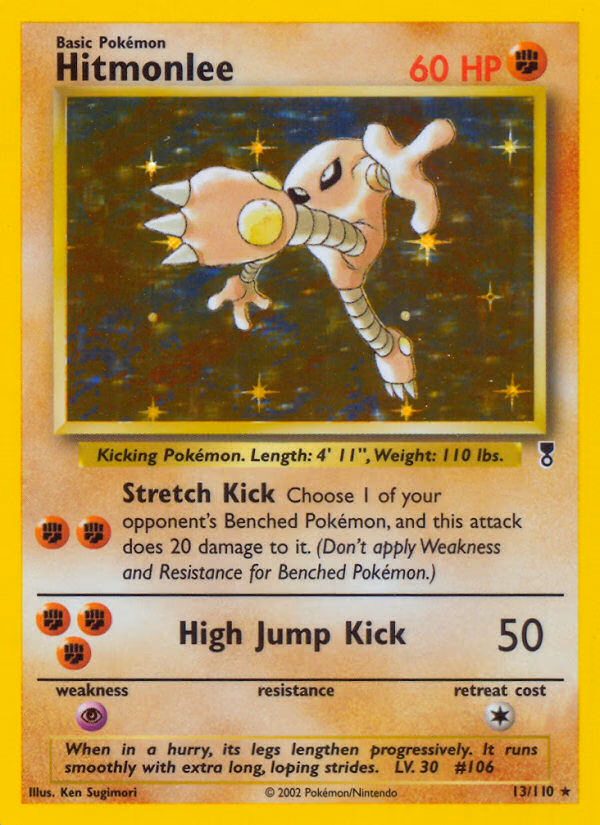 Hitmonlee Pokemon card (13/110, Legendary Collection)